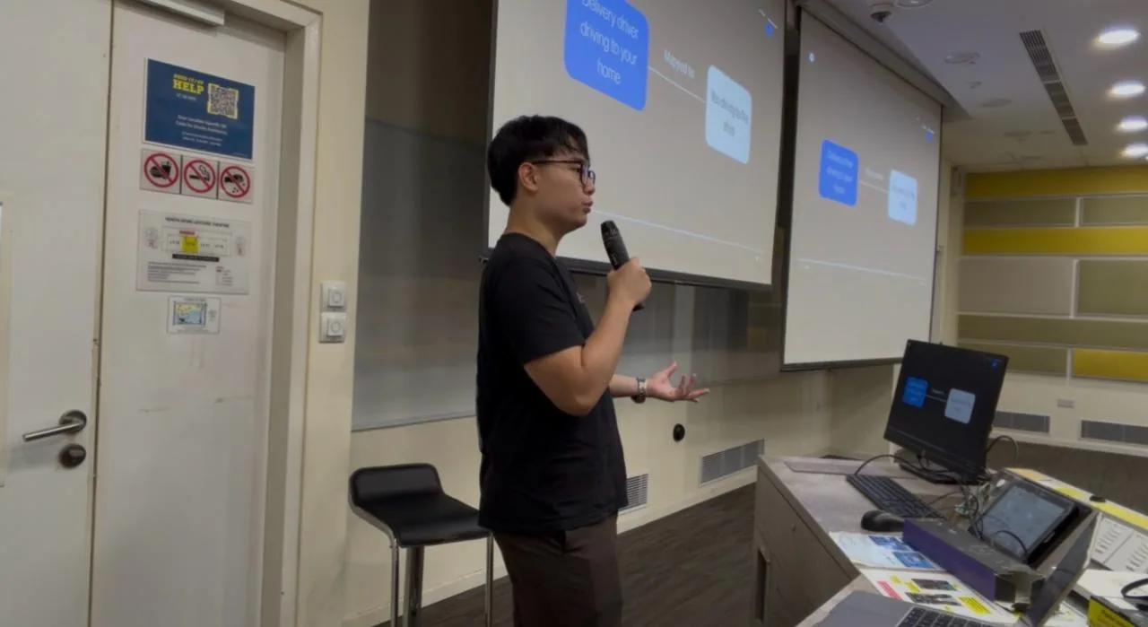 Speaking at NTU on how startups solve problems