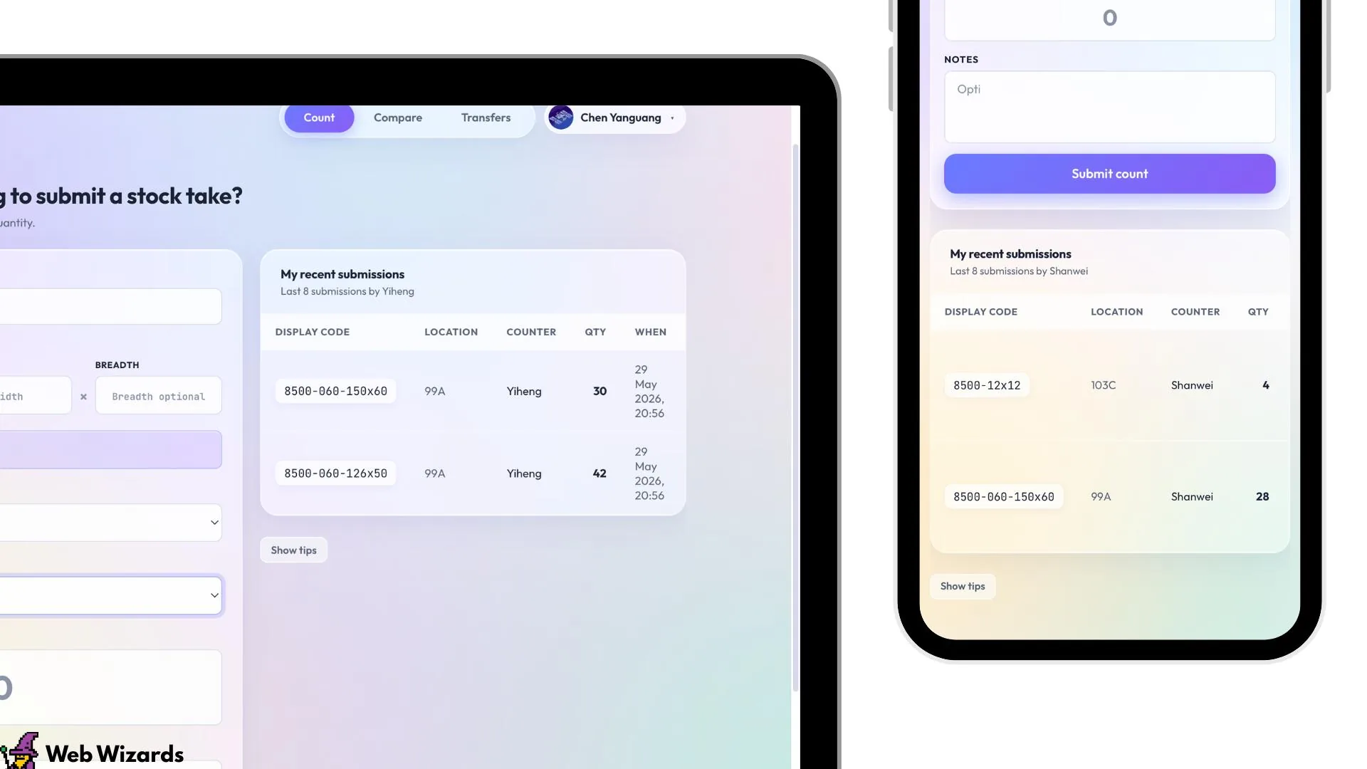 StockSync — Stock taking report