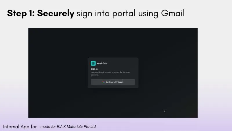 WorkGrid — Google OAuth 2.0 Secure Sign In