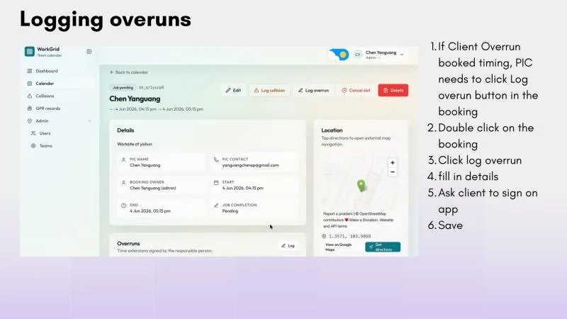 WorkGrid — Logging timing overruns